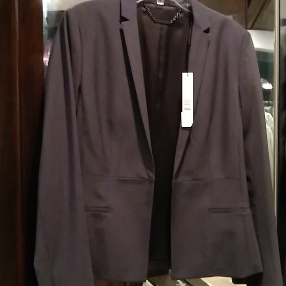 Elie Tahari Jackets & Blazers - Elie Tahari navy jacket vertical pinstripes Size 6, Nwt Career Work